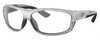 Profile View of Costa Del Mar Salt Break Designer Reading Eye Glasses in Silver Black Clear Crystal Unisex Rectangular Full Rim Acetate 65 mm