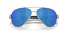 Close Up View of Costa Del Mar South Point Unisex Sunglass Silver/Polarized Blue Mirror 580P 59mm