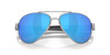 Close Up View of Costa Del Mar South Point Unisex Sunglass Silver/Polarized Blue Mirror 580G 59mm