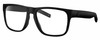 Profile View of Costa Del Mar Spearo Designer Blue Light Blocking Eyeglasses in Matte Black Blackout Unisex Square Full Rim Acetate 56 mm