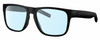 Profile View of Costa Del Mar Spearo Designer Blue Light Blocking Eyeglasses in Matte Black Blackout Unisex Square Full Rim Acetate 56 mm