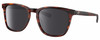Profile View of Costa Del Mar Sullivan Designer Polarized Sunglasses with Custom Cut Smoke Grey Lenses in Matte Amber Brown Tortoise Havana Unisex Panthos Full Rim Acetate 53 mm