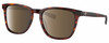 Profile View of Costa Del Mar Sullivan Designer Polarized Sunglasses with Custom Cut Amber Brown Lenses in Matte Amber Brown Tortoise Havana Unisex Panthos Full Rim Acetate 53 mm