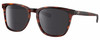 Profile View of Costa Del Mar Sullivan Designer Polarized Reading Sunglasses with Custom Cut Powered Smoke Grey Lenses in Matte Amber Brown Tortoise Havana Unisex Panthos Full Rim Acetate 53 mm