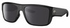 Profile View of Costa Del Mar Taxman Designer Polarized Sunglasses with Custom Cut Smoke Grey Lenses in Matte Black Unisex Square Full Rim Acetate 59 mm