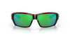 Front View of Costa Del Mar Tuna Alley Sunglasses in Tortoise/Polarized Green Mirror 580P 62mm