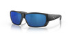 Profile View of Costa Del Mar Tuna Alley Unisex Sunglasses Black/Polarized Blue Mirror 580P 62mm