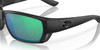 Top View of Costa Del Mar Tuna Alley Sunglass Black Blackout/Polarize Green Mirror 580G 62mm