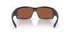 Front View of Costa Del Mar Tuna Alley Unisex Sunglass Black/Polarized Green Mirror 580G 62 mm Alternate 1