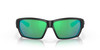 Front View of Costa Del Mar Tuna Alley Unisex Sunglass Black/Polarized Green Mirror 580G 62 mm