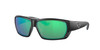 Close Up View of Costa Del Mar Tuna Alley Unisex Sunglass Black/Polarized Green Mirror 580G 62 mm Alternate 1
