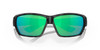 Close Up View of Costa Tuna Alley Sunglasses in Gray Tiger Shark/Polarized Green Mirror 580G 62mm