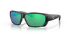 Top View of Costa Tuna Alley Sunglasses in Gray Tiger Shark/Polarized Green Mirror 580G 62mm Alternate 1