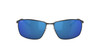 Side View of Costa Del Mar Turret Unisex Sunglasses in Black/Polarized Blue Mirror 580P 63 mm Alternate 1