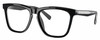 Profile View of Costa Del Mar Ulu Designer Progressive Lens Prescription Rx Eyeglasses in Gloss Black Silver Unisex Cat Eye Full Rim Acetate 56 mm