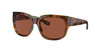 Close Up View of Costa Del Mar Waterwoman Cateye Sunglasses Brown Teal/Polarized Copper 580P 55mm Alternate 1