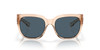 Front View of Costa Del Mar Waterwoman Cateye Sunglass Blonde Crystal/Polarized Gray 580P 55mm