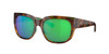 Close Up View of Costa Del Mar Waterwoman Cat Eye Sunglass Brown/Polarized Green Mirror 580P 55mm Alternate 1