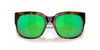 Close Up View of Costa Del Mar Waterwoman Cat Eye Sunglass Brown/Polarized Green Mirror 580P 55mm