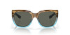 Front View of Costa Del Mar Waterwoman Cat Eye Sunglasses Wahoo Brown/Polarized Gray 580G 55mm