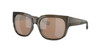 Close Up View of Costa Waterwoman Cat Eye Sunglass Taupe/Polarized Copper Silver Mirror 580G 55mm Alternate 1