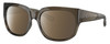 Profile View of Costa Del Mar Waterwoman Designer Polarized Sunglasses with Custom Cut Amber Brown Lenses in Taupe Gray Brown Crystal Ladies Cat Eye Full Rim Acetate 55 mm