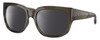 Profile View of Costa Del Mar Waterwoman Designer Polarized Sunglasses with Custom Cut Smoke Grey Lenses in Taupe Gray Brown Crystal Ladies Cat Eye Full Rim Acetate 55 mm