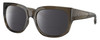 Profile View of Costa Del Mar Waterwoman Designer Polarized Reading Sunglasses with Custom Cut Powered Smoke Grey Lenses in Taupe Gray Brown Crystal Ladies Cat Eye Full Rim Acetate 55 mm