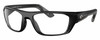 Profile View of Costa Del Mar Whitetip Pro Designer Reading Eye Glasses in Matte Black Gray Unisex Rectangular Full Rim Acetate 57 mm