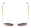 Top View of American Optical Checkmate Unisex Designer Pilot Sunglass Gold Amber/Brown 56 mm