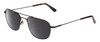 Profile View of American Optical Checkmate Designer Polarized Reading Sunglasses with Custom Cut Powered Smoke Grey Lenses in Matte Black Brown Tortoise Havana Unisex Pilot Full Rim Metal 56 mm