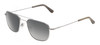Profile View of American Optical Checkmate Unisex Pilot Designer Sunglasses in Silver/Grey 56 mm