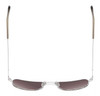 Top View of American Optical Checkmate Unisex Pilot Designer Sunglasses in Silver/Grey 56 mm