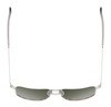 Top View of American Optical Airman Unisex Pilot Sunglass Shiny Silver Clear/G15 Green 56 mm
