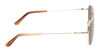 Side View of American Optical Checkmate Unisex Pilot Sunglasses in Gold/Polarized Brown 56 mm