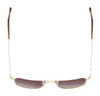 Top View of American Optical Checkmate Unisex Pilot Sunglasses in Gold/Polarized Brown 56 mm