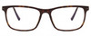 Front View of Chopard VCH285-0722 Designer Progressive Lens Prescription Rx Eyeglasses in Brown Tortoise Havana Black Grey Unisex Rectangular Full Rim Acetate 55 mm