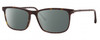 Profile View of Chopard VCH285-0722 Designer Polarized Sunglasses with Custom Cut Smoke Grey Lenses in Brown Tortoise Havana Black Grey Unisex Rectangular Full Rim Acetate 55 mm