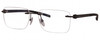 Profile View of Chopard 23KT Gold Plated VCHD84-0627 Mens Reading Glasses in Gunmetal Black 56mm