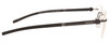 Side View of Chopard 23KT Gold Plated VCHD84-0627 Mens Reading Glasses in Gunmetal Black 56mm