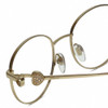 Close Up View of Chopard 23KT Gold Plated VCHC52S-0300 Womens Reading Glasses Black/Gemstone 51mm