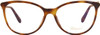 Front View of Chopard 23KT Gold Plated VCH283S-0752 Cateye Reading Glasses Tortoise Brown 55mm