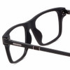 Close Up View of Chopard VCH313-0703 Designer Progressive Lens Prescription Rx Eyeglasses in Matte Black Carbon Fiber/Wood Mens Rectangular Full Rim Acetate 53 mm