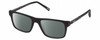 Profile View of Chopard VCH313-0703 Designer Polarized Sunglasses with Custom Cut Smoke Grey Lenses in Matte Black Carbon Fiber/Wood Mens Rectangular Full Rim Acetate 53 mm
