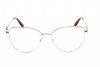 Front View of Chopard 23KT Gold Plated VCHF51S-0579 Cat Eye Reading Glasses Silver/Purple 54mm