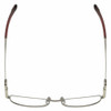 Top View of Chopard 23KT Gold Plated VCHF51S-0579 Cat Eye Reading Glasses Silver/Purple 54mm
