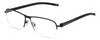 Profile View of Chopard 23KT Gold Plated VCHD83-0531 Men Reading Glasses Black Carbon Fiber 57mm