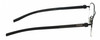 Side View of Chopard VCHD83-0531 Designer Single Vision Prescription Rx Eyeglasses in Matte Black Carbon Fiber Mens Rectangular Semi-Rimless Metal 57 mm