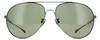 Front View of Chopard Titanium SCHD57M-568P Mens Sunglasses Gunmetal/Polarized G15 Green 64 mm