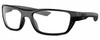 Profile View of Costa Del Mar Whitetip Designer Single Vision Prescription Rx Eyeglasses in Matte Black Unisex Rectangular Full Rim Acetate 58 mm